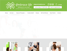 Tablet Screenshot of embracelife.net.au